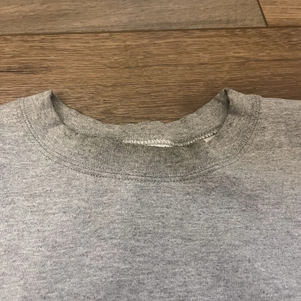 Vintage Y2K Adidas 3 Stripe Superiority Gray Crewneck Sweatshirt Sz L USA Made